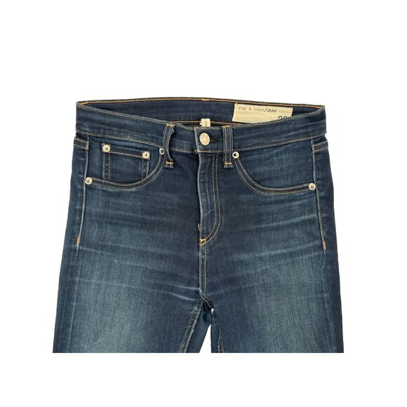 Rag & Bone woman's Bedford High Rise Skinny Jean Dark Wash Blue Size 25 X 28 - Picture 3 of 8